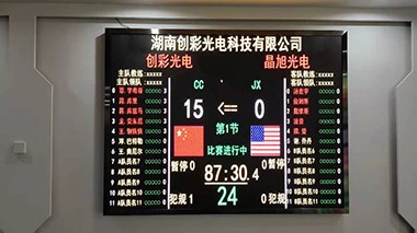 室内篮球场比分屏
